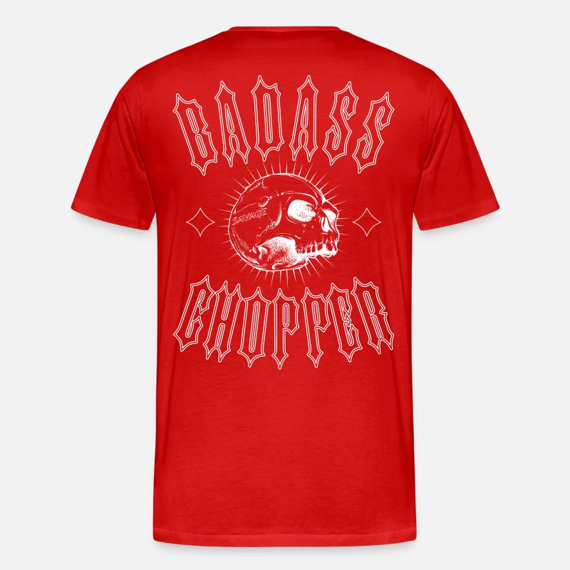 BADASS CHOPPER - Männer Premium Bio T-Shirt - Rot