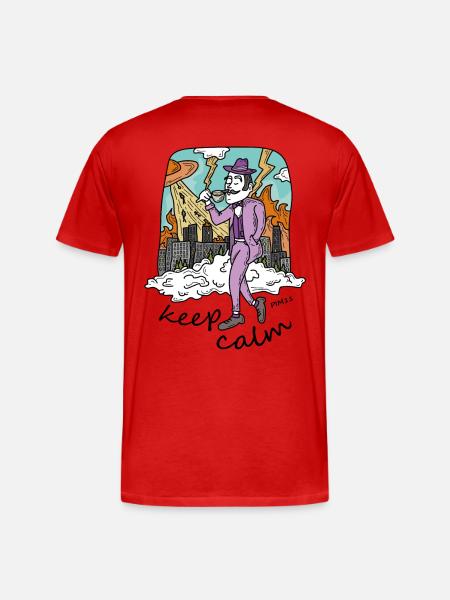 keep calm - Men's Premium Organic T-Shirt - red