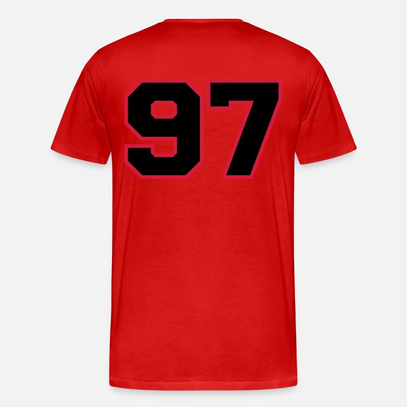 number97 - Männer Premium Bio T-Shirt - Rot