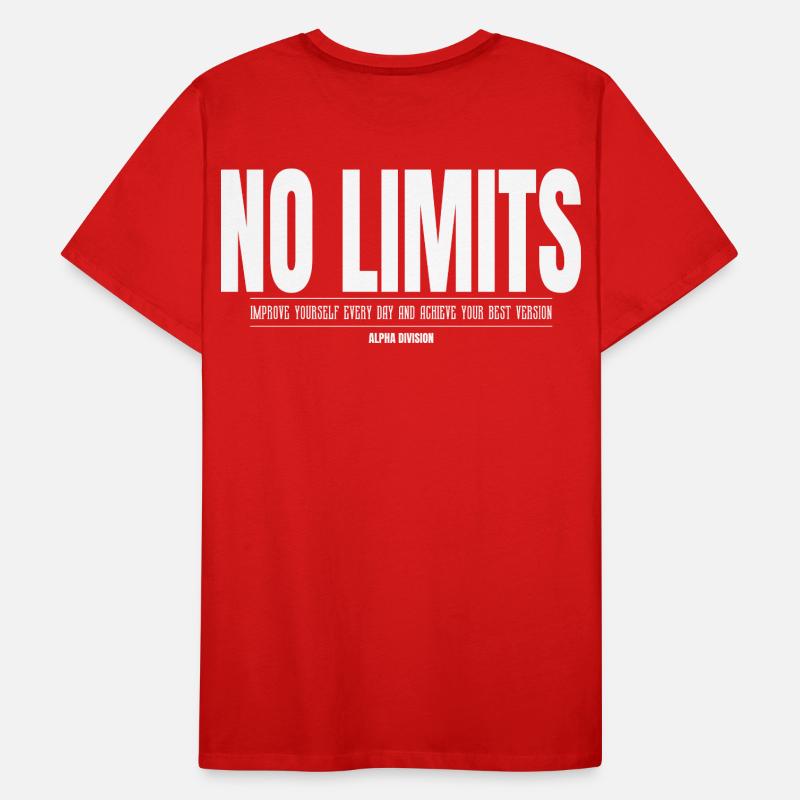 ALPHA DIVISION - No Limits - Gym Apparel Men's Premium Organic T-Shirt