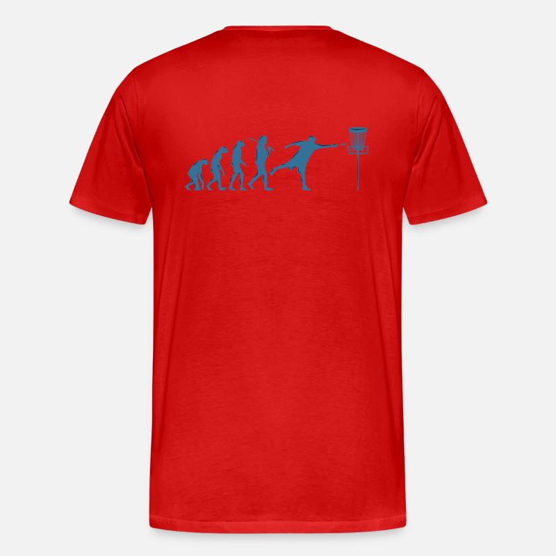 Disc Golf Evolution - Männer Premium Bio T-Shirt - Rot