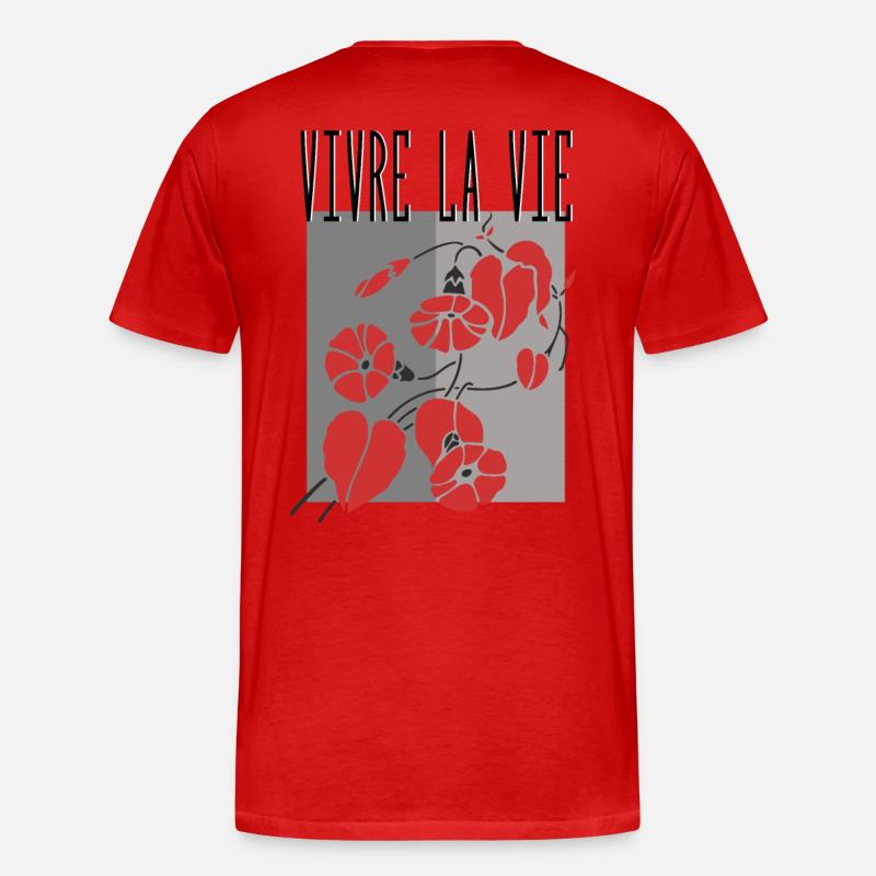 Live life - Men's Premium Organic T-Shirt - red