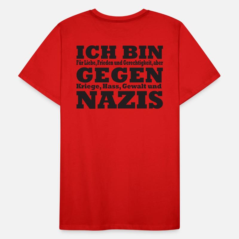 Ich bin gegen Nazis Männer Premium Bio T-Shirt
