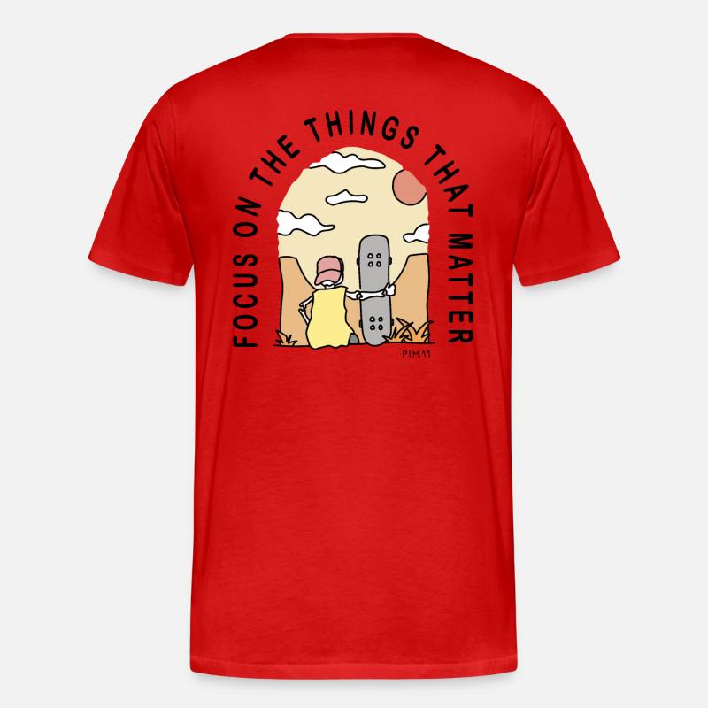 Skate Focus (farbig) - Männer Premium Bio T-Shirt - Rot