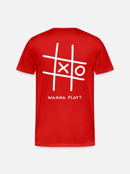Tic Tac Toe - Men's Premium Organic T-Shirt - red