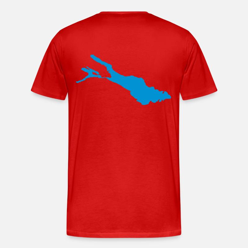 Bodensee - Männer Premium Bio T-Shirt - Rot