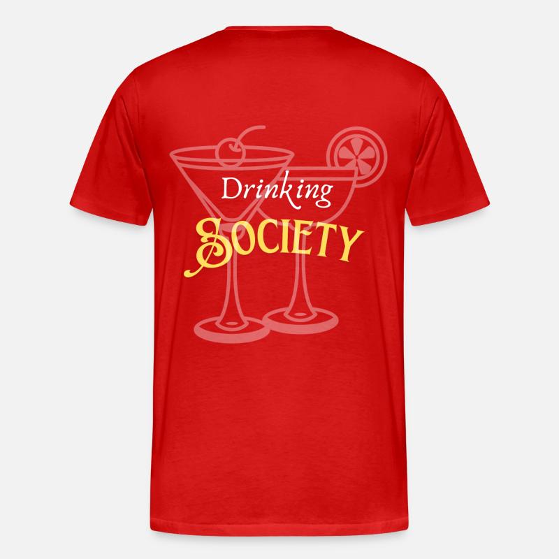 Drinking Society - Männer Premium Bio T-Shirt - Rot