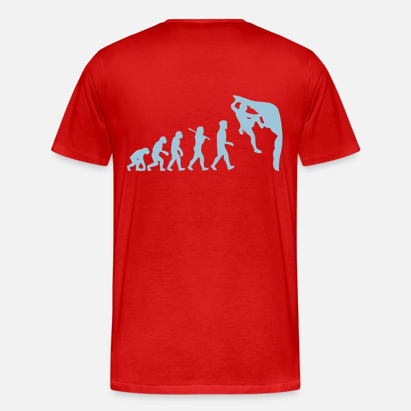 Humanoide Evolution - Männer Premium Bio T-Shirt - Rot