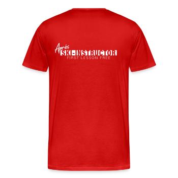 Après Ski Instructor – Motif - Men's Premium Organic T-Shirt - red - Back - Damien (186cm)