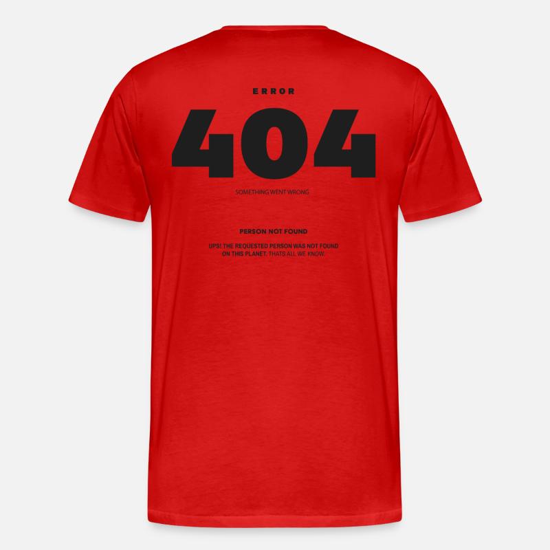 404 - Männer Premium Bio T-Shirt - Rot