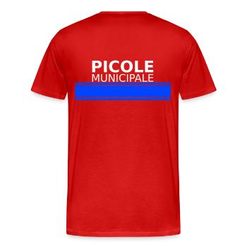 picole municipale - T-shirt bio Premium Homme - rouge - Dos - Damien (186cm)