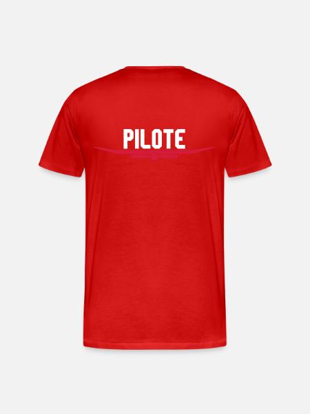 Pilote hélice aile - T-shirt bio Premium Homme - rouge