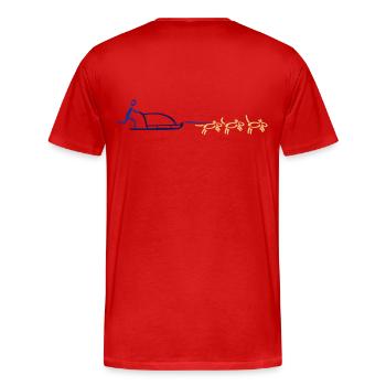 Dog Sled Dog Sports - T-shirt bio Premium Homme - rouge - Dos - Damien (186cm)