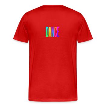 Dance - Männer Premium Bio T-Shirt - Rot - Hinten - Damien (186cm)