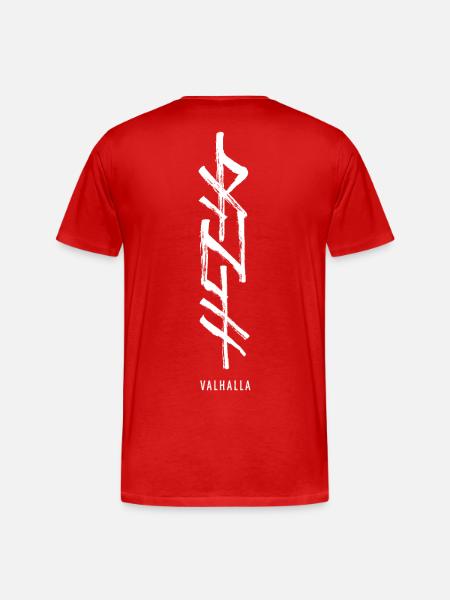 Valhalla Runes Norse Symbol Viking Characters - Men's Premium Organic T-Shirt - red