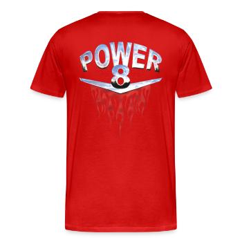 v8 - T-shirt bio Premium Homme - rouge - Dos - Damien (186cm)