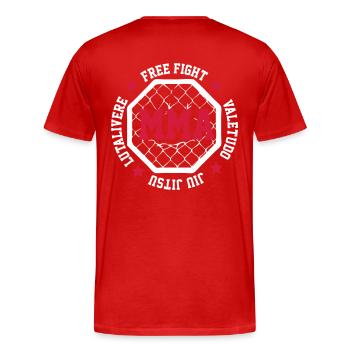 MMA - Männer Premium Bio T-Shirt - Rot - Hinten - Damien (186cm)