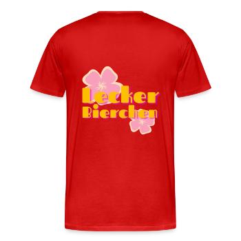 Delicious beer - Men's Premium Organic T-Shirt - red - Back - Damien (186cm)