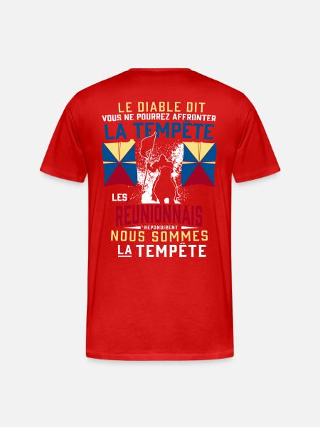Réunionnais Tempête - T-shirt bio Premium Homme - rouge