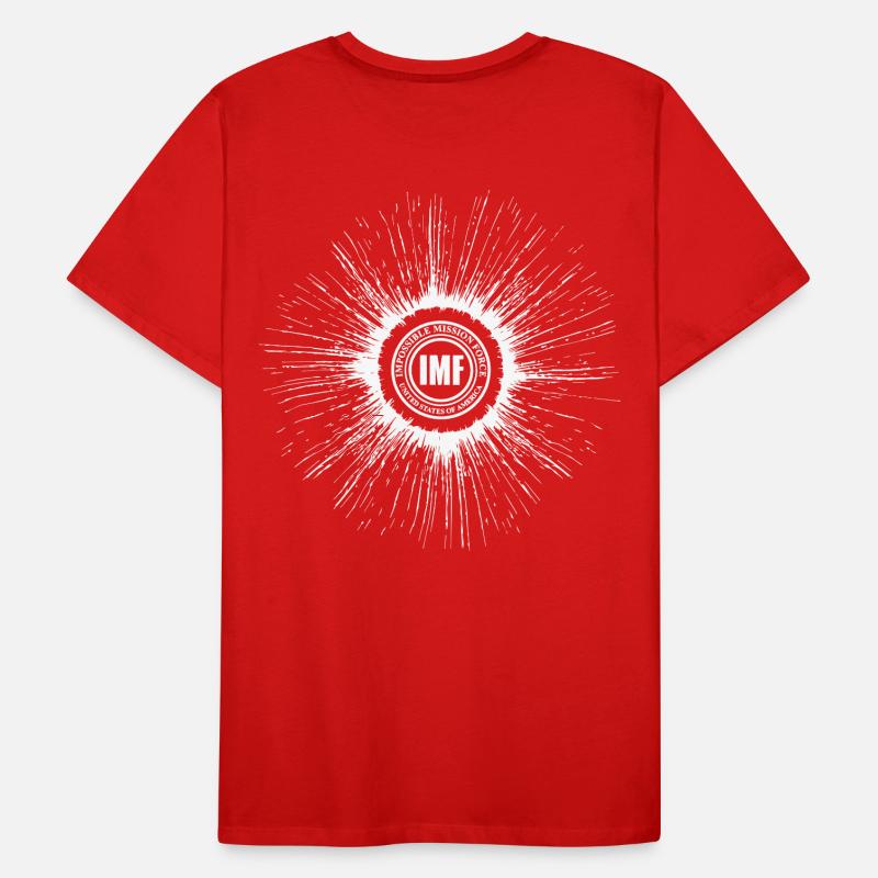 Mission Impossible Dead Reckoning IMF Logo Blanc T-shirt bio Premium Homme