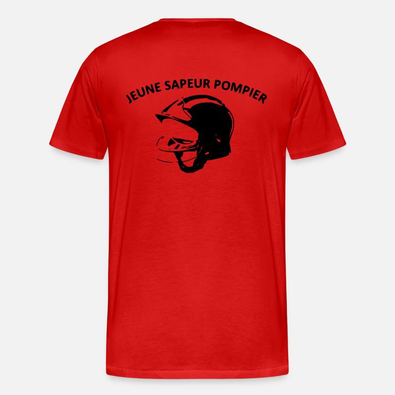 jungen Feuerwehrmann - Männer Premium Bio T-Shirt - Rot