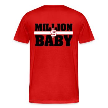 Milliondollarbaby - T-shirt bio Premium Homme - rouge - Dos - Damien (186cm)
