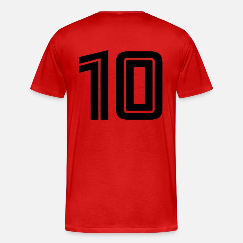 10 - Männer Premium Bio T-Shirt - Rot