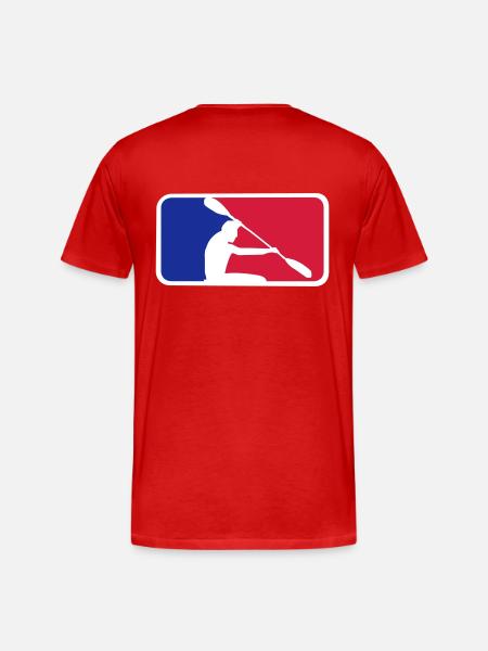 Kanu mit Frame - Männer Premium Bio T-Shirt - Rot