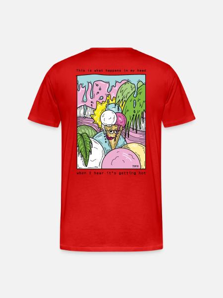 Ice cream - Männer Premium Bio T-Shirt - Rot