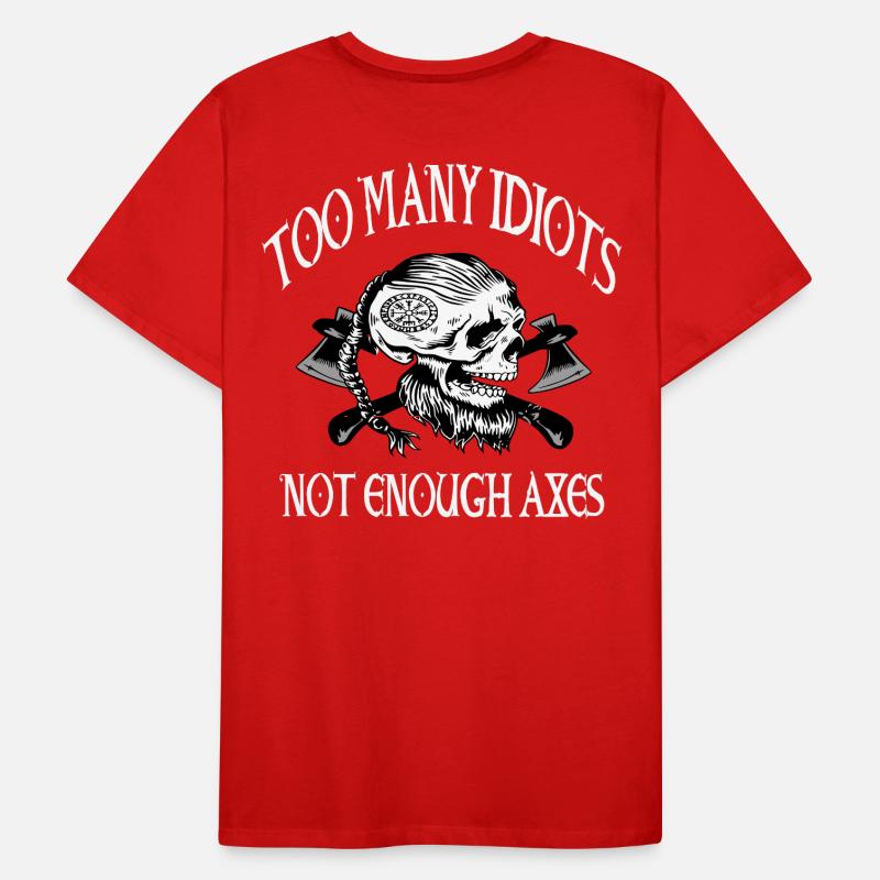 Wikinger Skull Totenkopf Axt Walhalla Männer Premium Bio T-Shirt