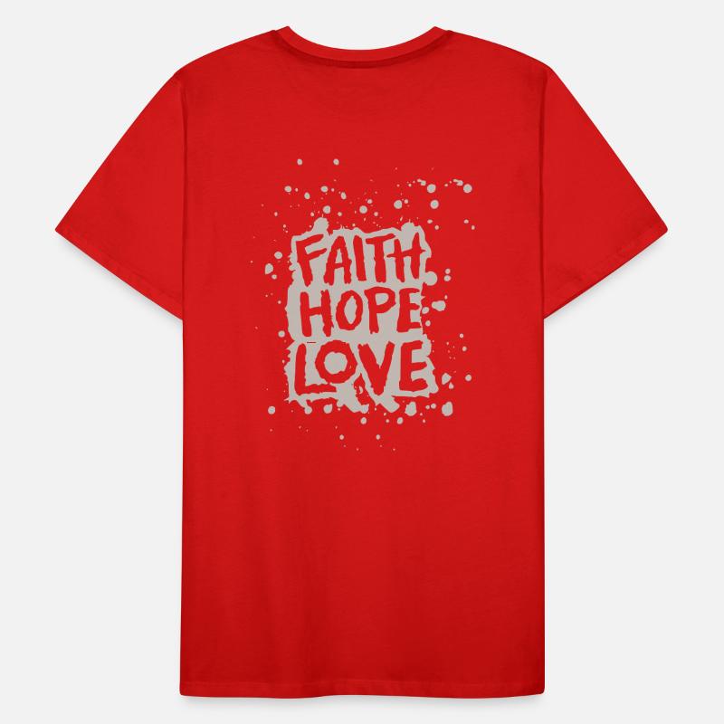 Glaube Hoffnung Liebe Männer Premium Bio T-Shirt