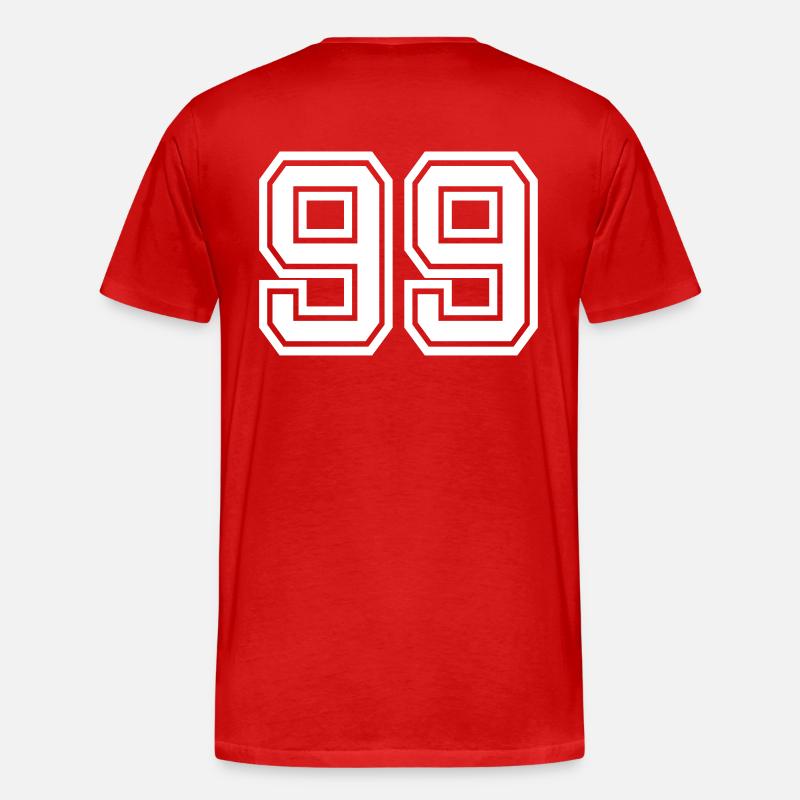 99 - Männer Premium Bio T-Shirt - Rot