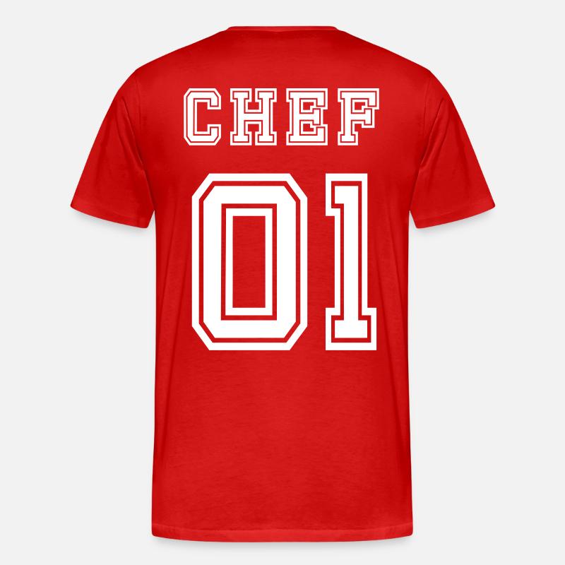 Chef - Männer Premium Bio T-Shirt - Rot