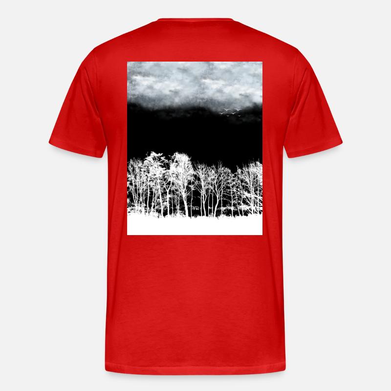 Der Wald - Männer Premium Bio T-Shirt - Rot