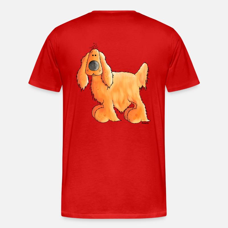 Goldiger Cocker Spaniel - Hund - Männer Premium Bio T-Shirt - Rot