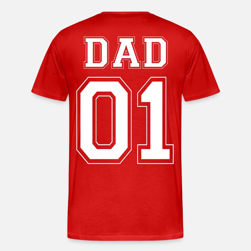 DAD 01 - White Edition - Männer Premium Bio T-Shirt - Rot