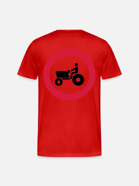 divieto_trattori - T-shirt bio Premium Homme - rouge