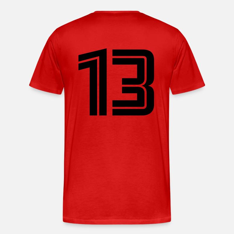 13 - Männer Premium Bio T-Shirt - Rot