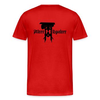 alter_spalter - Männer Premium Bio T-Shirt - Rot - Hinten - Damien (186cm)