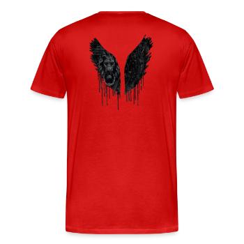 Angelwings,Wings,Dark,Colorful,Darkangel, Gothic,Lion - T-shirt bio Premium Homme - rouge - Dos - Damien (186cm)