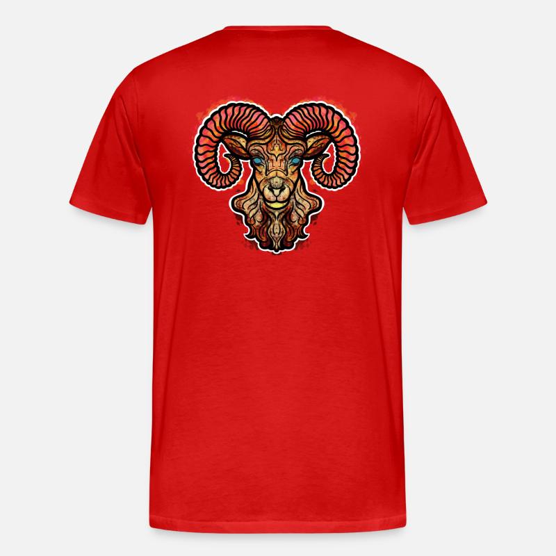 Widder - Männer Premium Bio T-Shirt - Rot