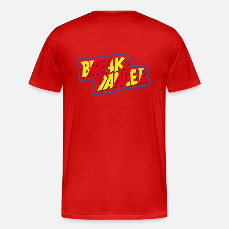 BreakDancer - Männer Premium Bio T-Shirt - Rot