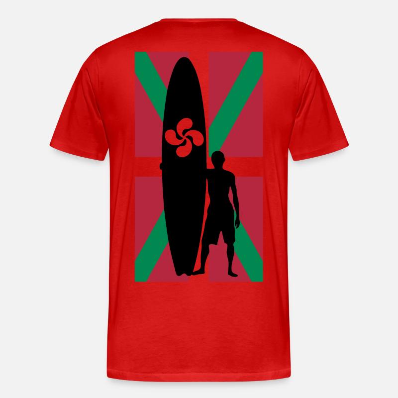 Baskische Surfer - Männer Premium Bio T-Shirt - Rot