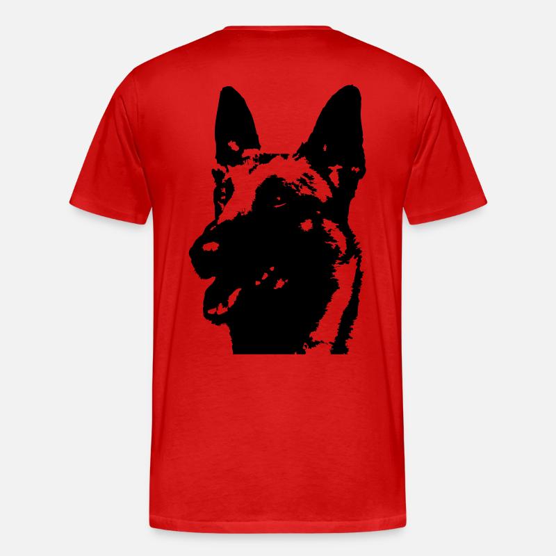 Malinois - Männer Premium Bio T-Shirt - Rot
