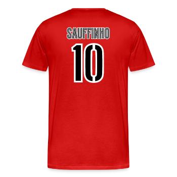 Sauffinho - T-shirt bio Premium Homme - rouge - Dos - Damien (186cm)