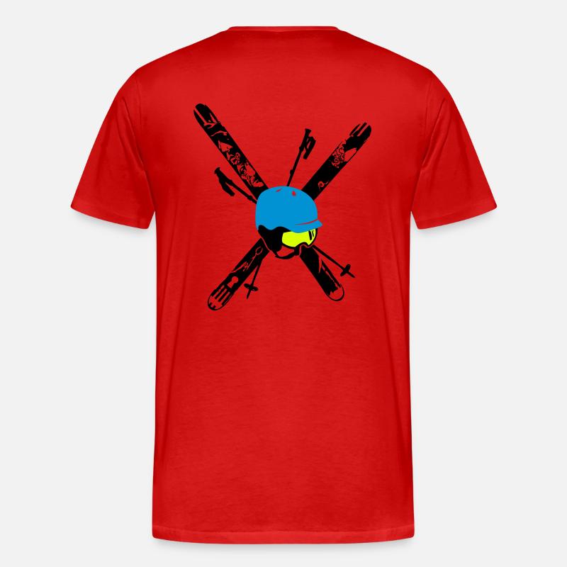 Free Ski Compilation - Männer Premium Bio T-Shirt - Rot