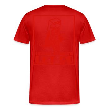Apprends à lâcher prise avec humour - T-shirt bio Premium Homme - rouge - Dos - Damien (186cm)