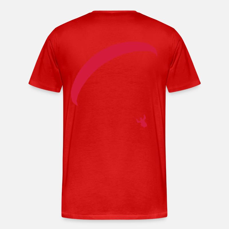 Gleitschirm - Männer Premium Bio T-Shirt - Rot