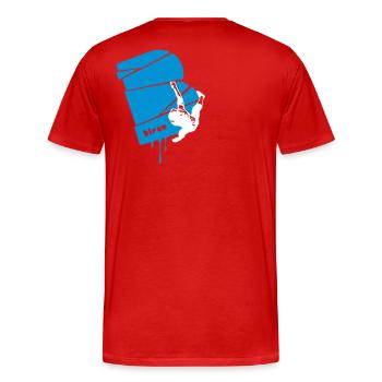 el poussah - Männer Premium Bio T-Shirt - Rot - Hinten - Damien (186cm)