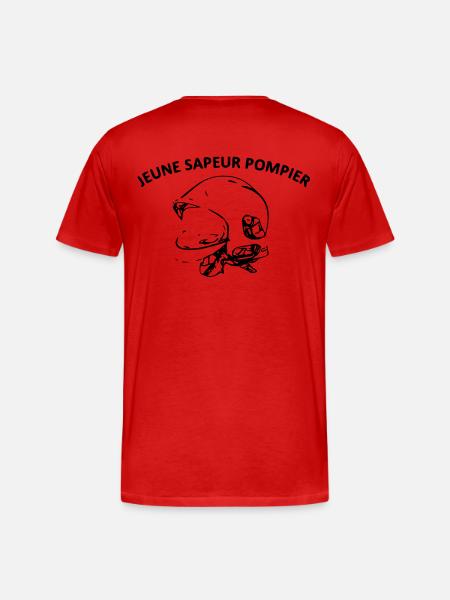 young firefighter - Men's Premium Organic T-Shirt - red